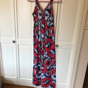 Red white & blue Maxi Dress